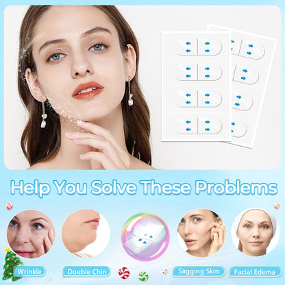 LadPemo Face Lift Tape – 144 Invisible Patches for Instant Lift & Contour