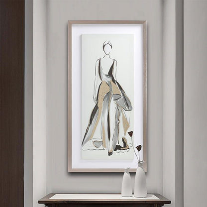 Lady Framed Wall Art Print 40*60cm