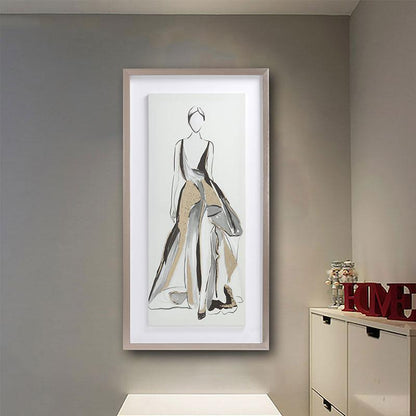 Lady Framed Wall Art Print 40*60cm
