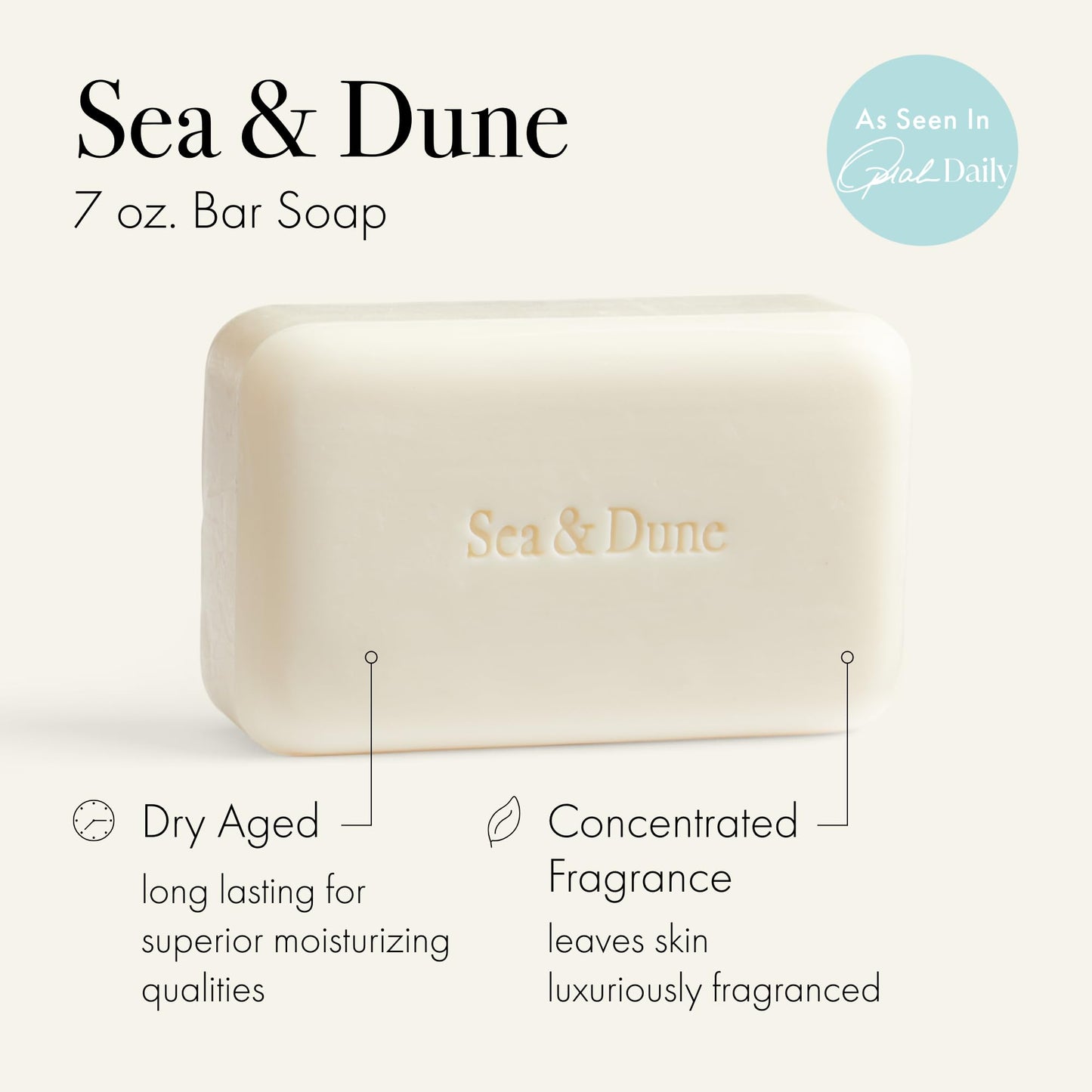 LAFCO New York Sea & Dune Bar Soap – Ultra-Hydrating, All Skin Types, 7 oz, Made in Europe