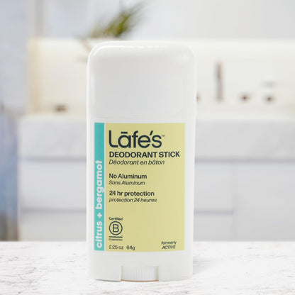 Lafe's Natural Deodorant | Aluminum-Free, Paraben-Free, Baking Soda-Free (2.25oz x2) Citrus & Bergamot