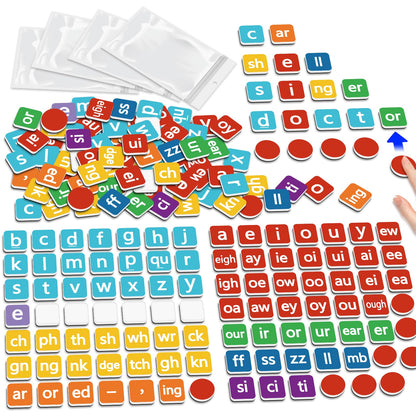 Laffunz Phonics Magnetic Letter Tiles | Word Building & Reading Games for Kids 4–8