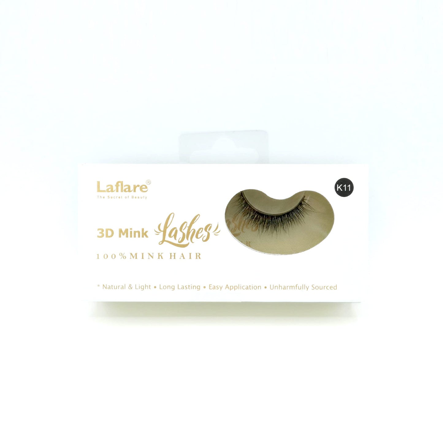 Laflare 3D 100% Real Mink Eyelashes K11 – Luxurious Handmade, Lightweight & Natural Look