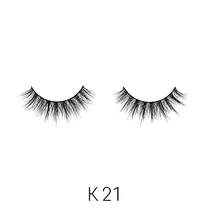 Laflare 3D Real Mink Eyelashes K21 – Handmade, Lightweight & Natural