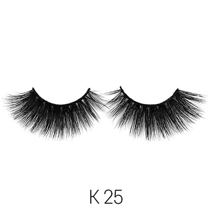 Laflare 3D Real Mink Eyelashes K25 | Luxurious Handmade False Lashes