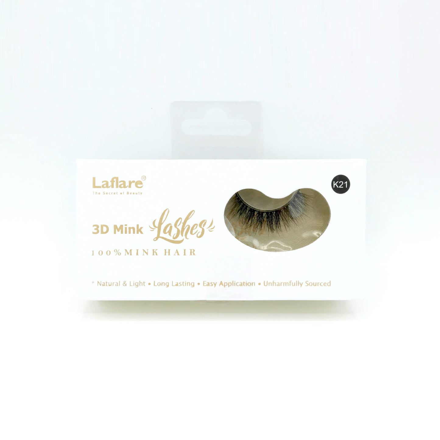 Laflare 3D Real Mink Eyelashes K21 – Handmade, Lightweight & Natural