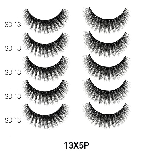 Laflare Silk Lashes 3D Faux Mink – 5 Pairs Knitted Style