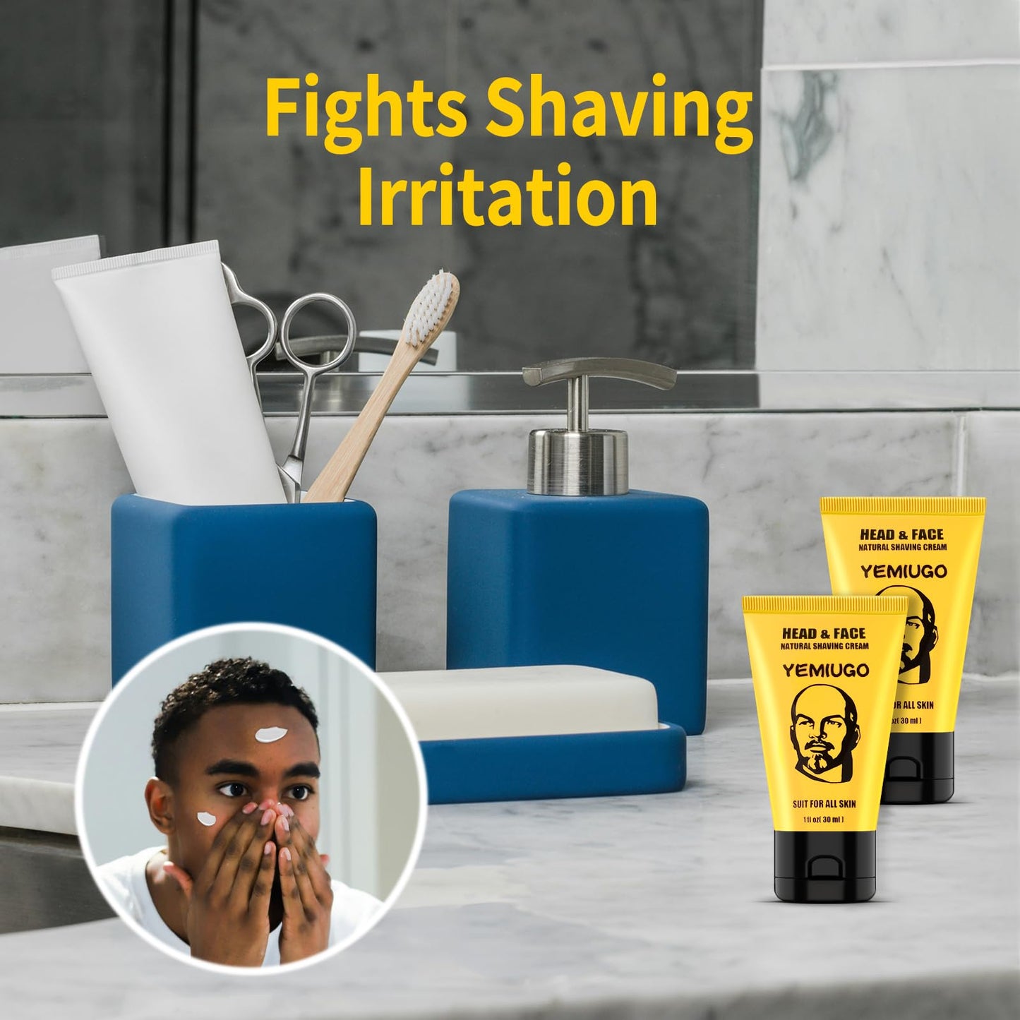 Lagogia Bee Shaving Cream – Light, Smooth Shave for Face & Head, 2-Pack (2 x 30ml)