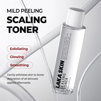 Laka Scaling Toner – Mild AHA/PHA/PDRN Exfoliating Toner, 150ml | Korean Skincare