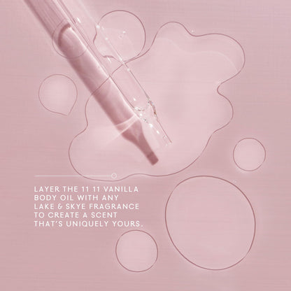 Lake & Skye 11 11 Vanilla Body Oil – Hydrating All-Over Moisturizer, Vegan, Paraben-Free, 10mL