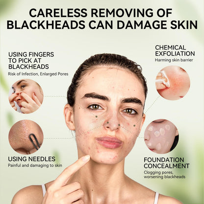 LANBENA Bamboo Charcoal Blackhead Mask & Nose Strips – Deep Pore Cleansing (60 Pcs)