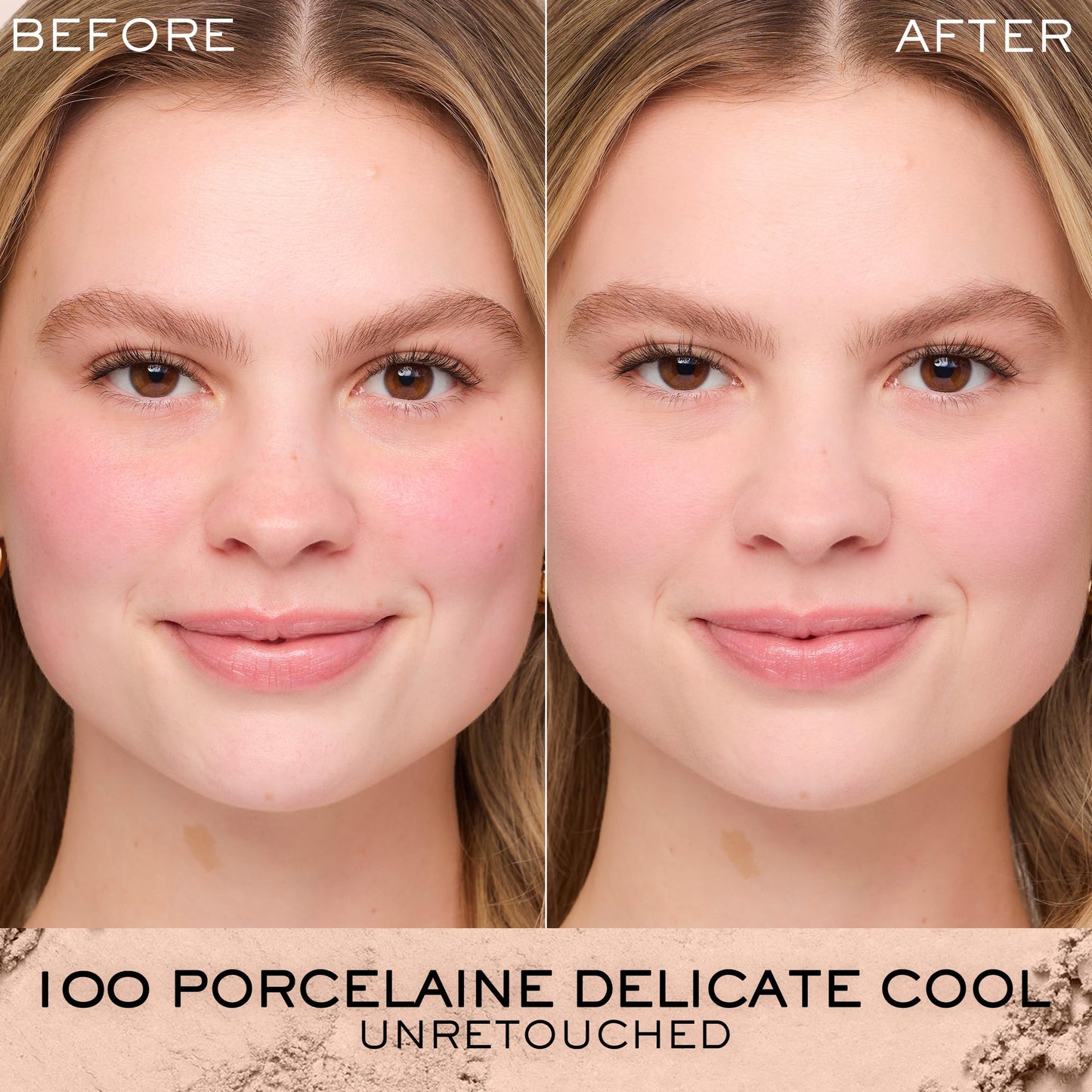 Lancôme Dual Finish Powder Foundation - Natural Matte, Longwear, Sheer-to-Full Coverage | Porcelain Delicate Cool