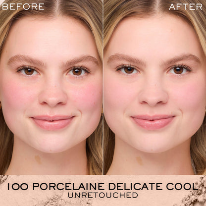 Lancôme Dual Finish Powder Foundation - Natural Matte, Longwear, Sheer-to-Full Coverage | Porcelain Delicate Cool
