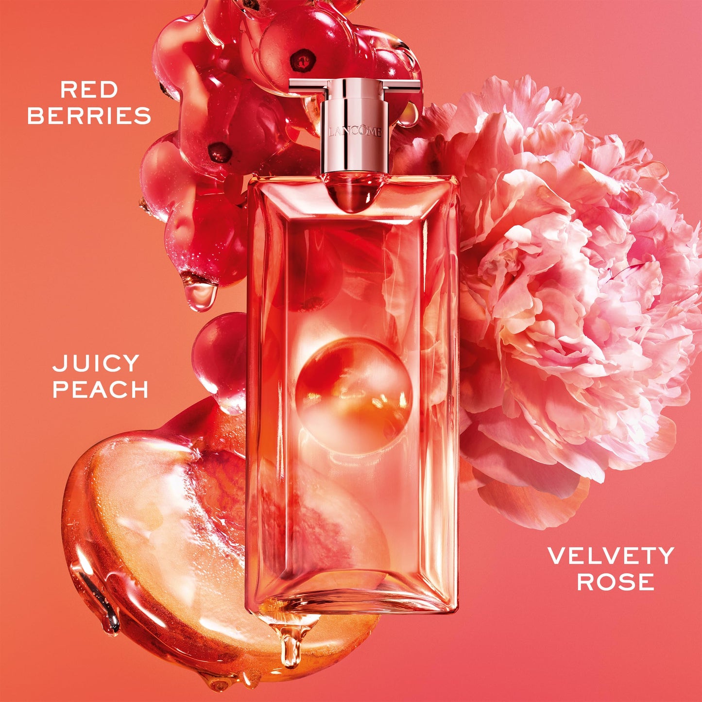 Lancôme Idôle Peach N Roses Eau de Parfum, 1.7 fl oz – Juicy Peach, Red Berries & Velvety Rose