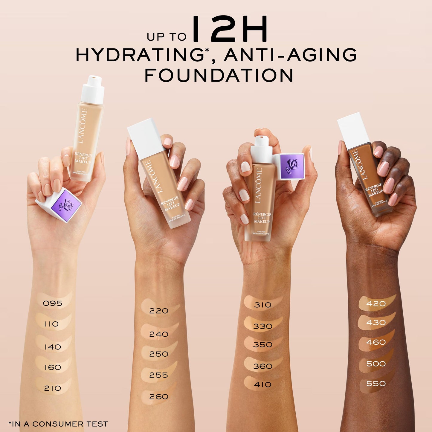 Lancôme Renergie Lift Makeup Foundation – Lightweight Hydration, Medium-to-Full Coverage, SPF 27, Up to 12H Wear