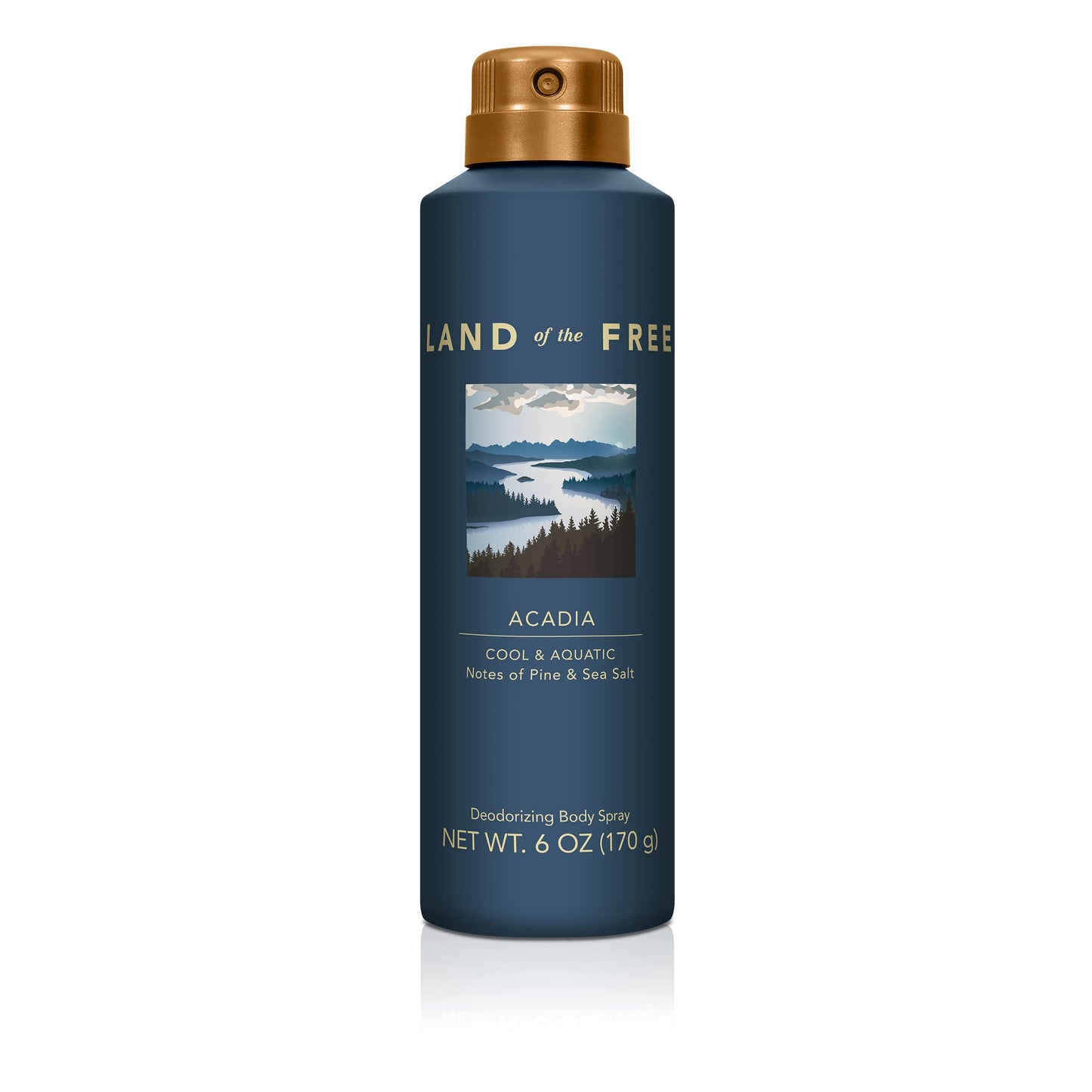 Land of the Free Acadia Body Spray – Oceanic Fresh Scent, 6 fl oz