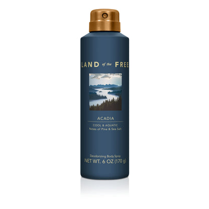 Land of the Free Acadia Body Spray – Oceanic Fresh Scent, 6 fl oz