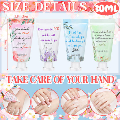 Landhoow 24 Pack Christmas Christian Hand Cream Gift Set – Travel Size 30ml Lotions