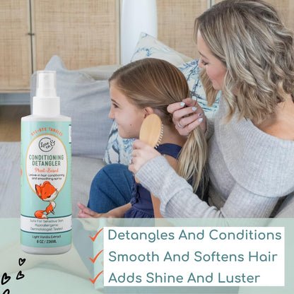 LANE & CO. Conditioning Detangler Spray for Kids & Babies – Leave-In Hair Conditioner, Plant-Based, 8 oz