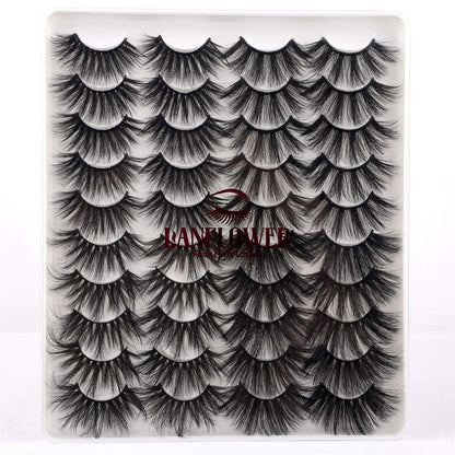 Lanflower 25mm Dramatic Volume Lashes – 20 Pairs, 4 Styles, Wholesale Bulk
