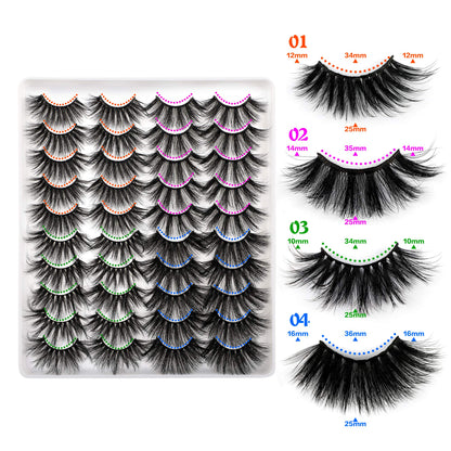 Lanflower 25mm Dramatic Volume Lashes – 20 Pairs, 4 Styles, Wholesale Bulk