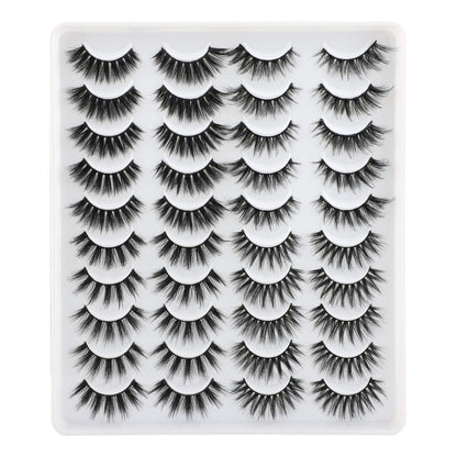 LANFLOWER False Eyelashes 20 Pairs – 4 Styles Fluffy, Long, Dramatic