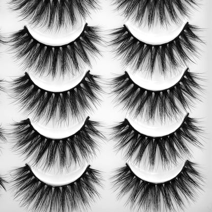 LANFLOWER False Eyelashes 20 Pairs – 4 Styles Fluffy, Long, Dramatic
