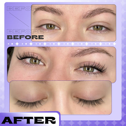 Lanflower Magnetic Eyelashes with Applicator – Natural Wispy Look, No Glue