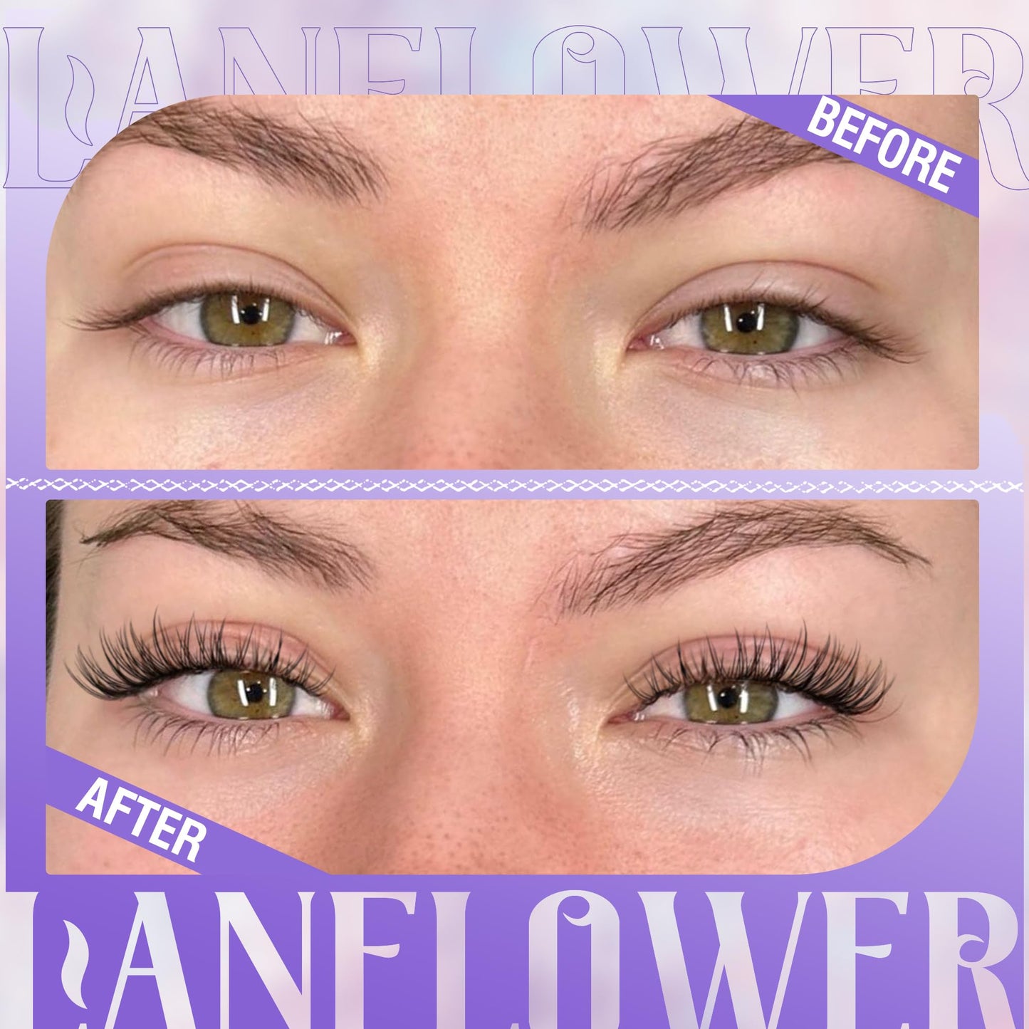Lanflower Lash Extension Kit | Natural Lash Clusters & Wispy C-Curved Lashes