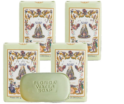 Lanman & Kemp Florida Water Scented Soap Bar – 3.35 oz (Pack of 4)