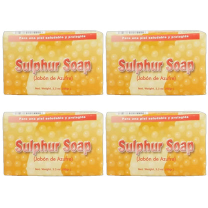 Lanman & Kemp Sulfur Soap Bar (3.3 oz) – Pack of 4 | Natural Cleansing