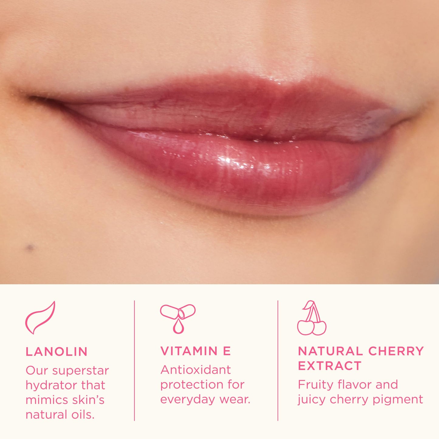 Lanolips Fruity Jellybalm Cherry – Tinted Lip Balm with Lanolin
