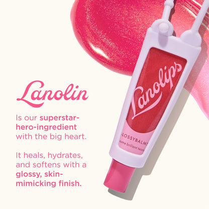 Lanolips Glossybalm Candy Bauble – Ultra Hydrating Tinted Lip Gloss with Lanolin & Vitamin E