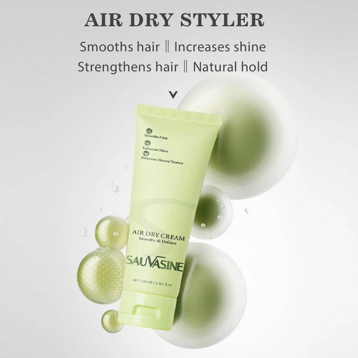 Lanthome Air Dry Cream for Hair – Weightless Frizz Control & Natural Texture (3.38 oz)