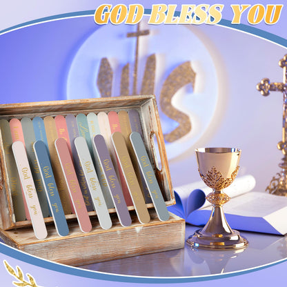 Lanties 50 Pack Christian Nail Files – Bible Verse Emery Boards for Gifts & Church Events