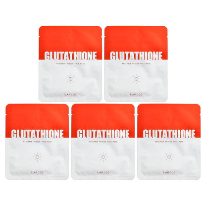LAPCOS Glutathione Radiance Rescue Mask - Hydrating K-Beauty Sheet Mask with Niacinamide & Peptides