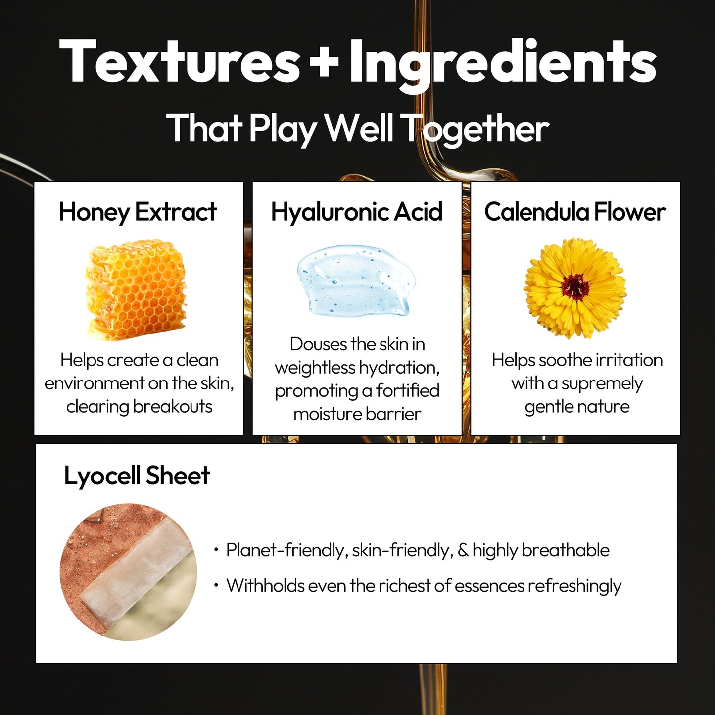 LAPCOS Honey Sheet Mask – Hydration, Elasticity & Antioxidants (5-Pack)