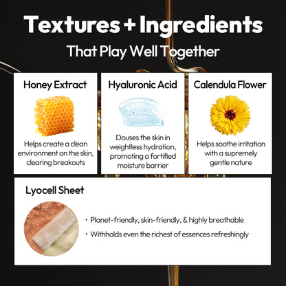 LAPCOS Honey Sheet Mask – Hydration, Elasticity & Antioxidants (5-Pack)