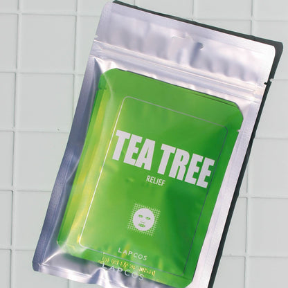 LAPCOS Tea Tree Sheet Mask | Daily Soothing Face Mask (5-Pack)