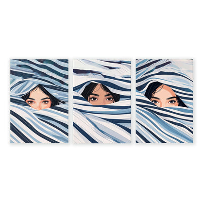 Large Art Prints | Set of 3 Boho Women Wall art Prints