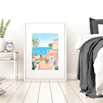 Large Framed Wall Art | Set of 3 Beach Decor Wall art Prints
