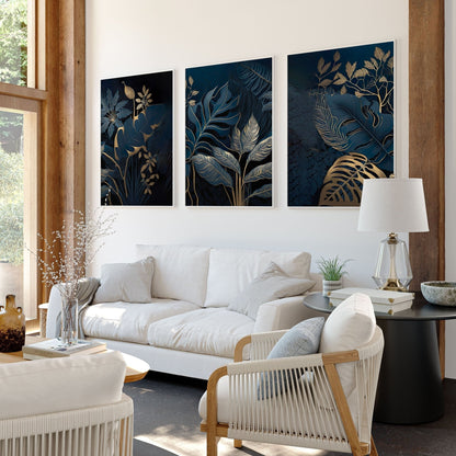 Large Framed Wall Pictures For Living Room | Set of 3 wall art prints