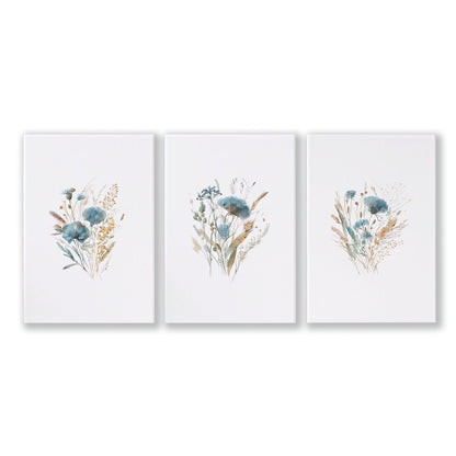Large Picture For Bedroom | Set of 3 Botanical Art Prints