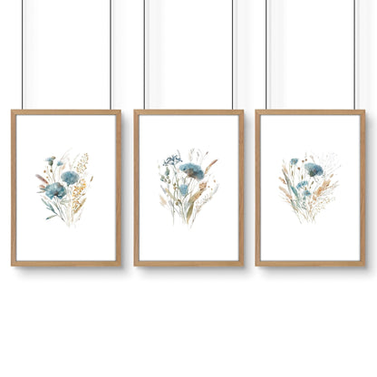 Large Picture For Bedroom | Set of 3 Botanical Art Prints