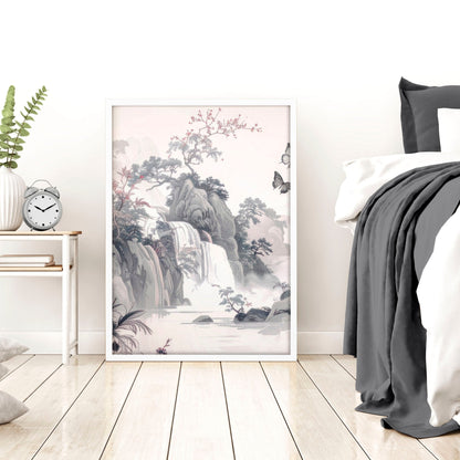 Large Picture Prints | Set of 3 Chinoiserie Wall art Prints