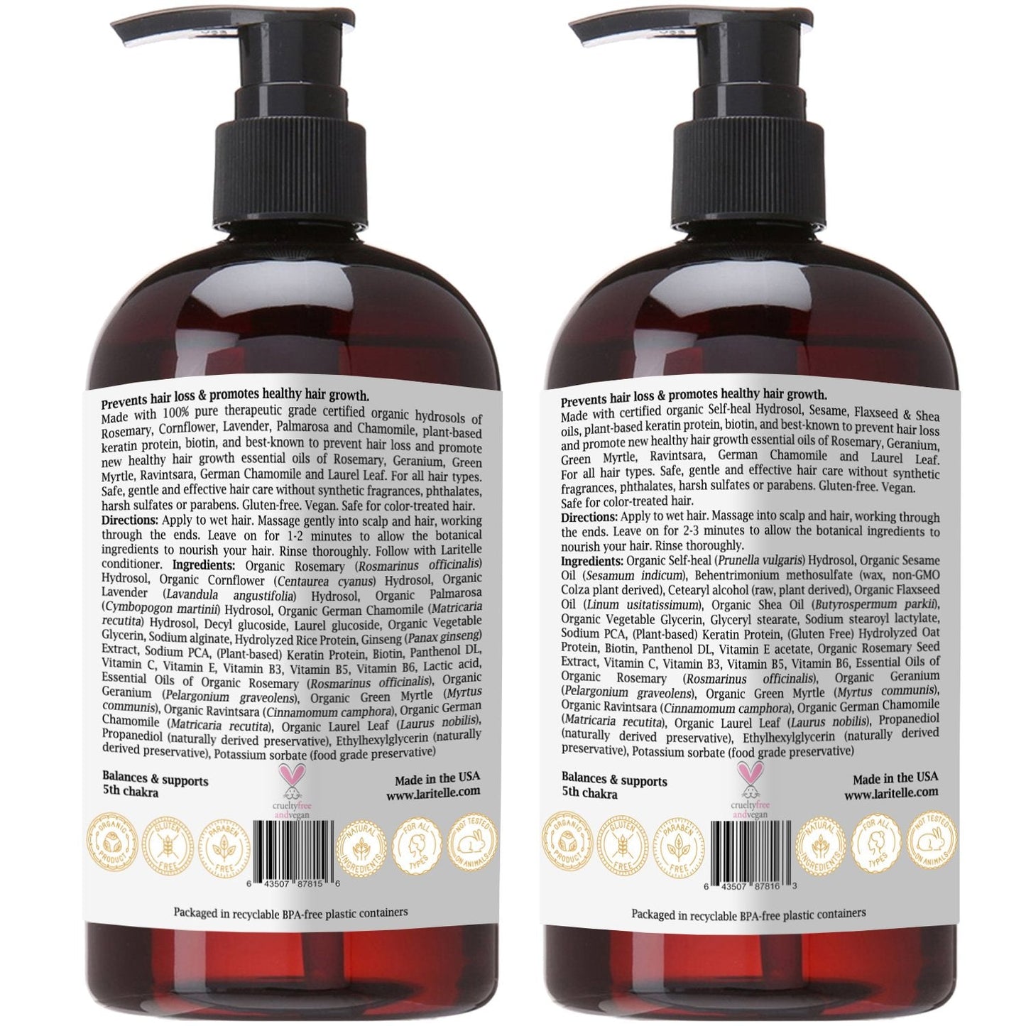 Laritelle Organic Hair Loss Treatment Silk Velvet | Scalp Care & Hair Vitality