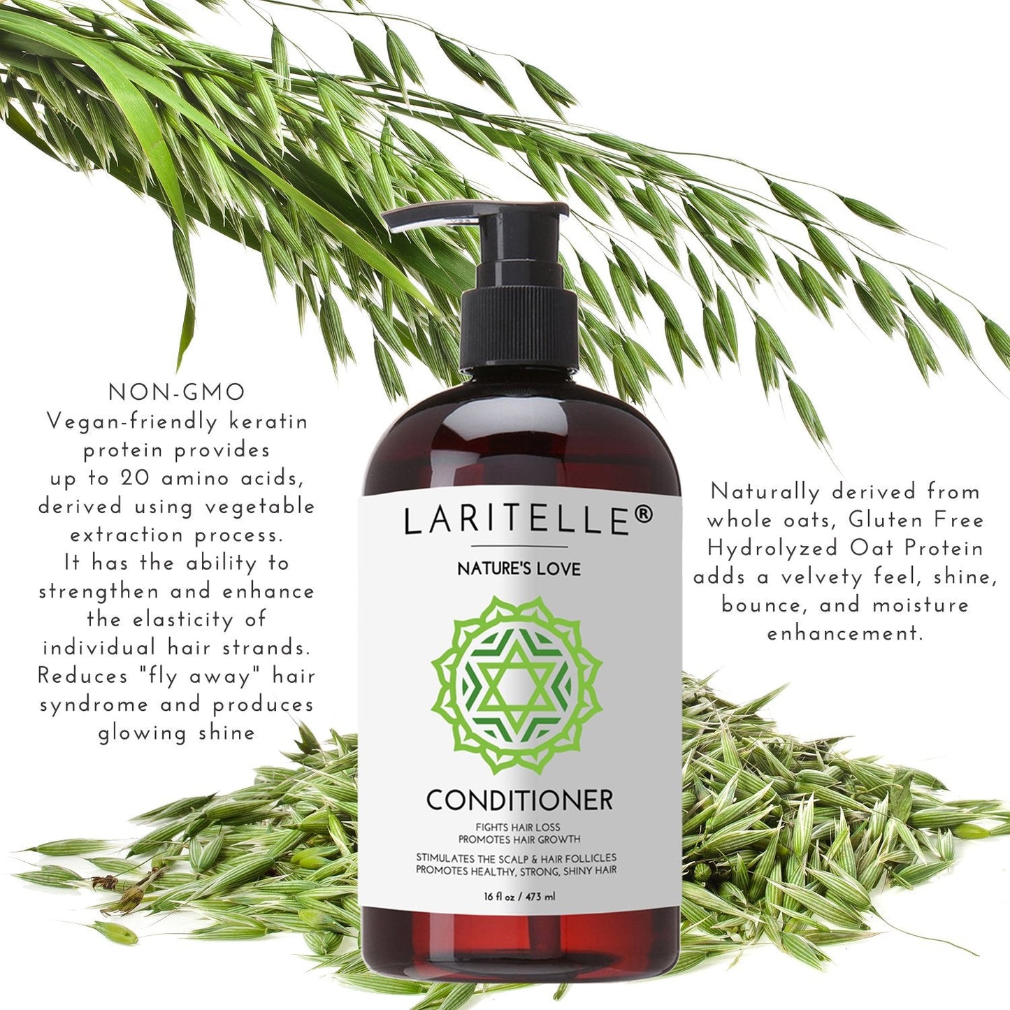 Laritelle Organic Shampoo & Conditioner – Hair Growth Support, No SLS, Gluten, Parabens