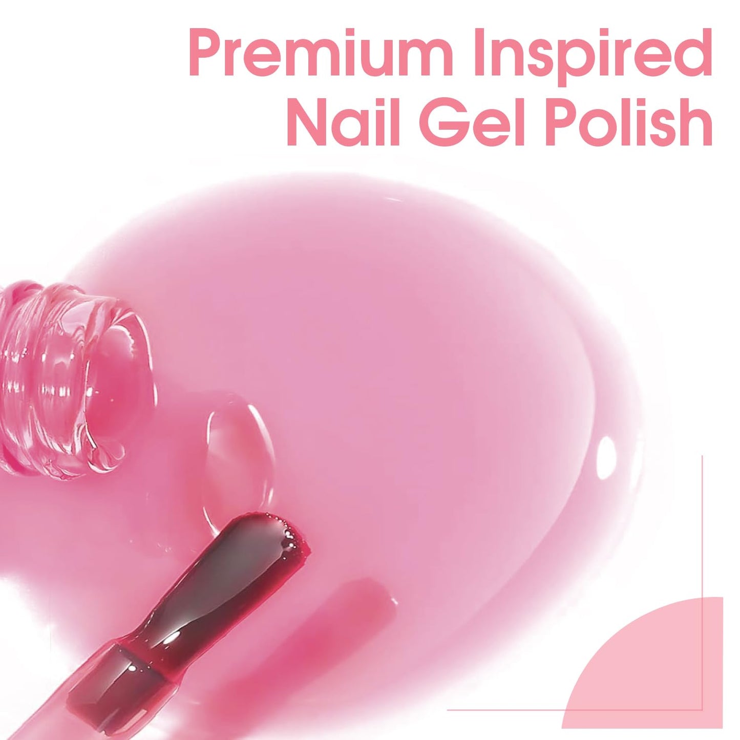 Larvall Beautpal Milky White Jelly Nude Gel Nail Polish Set – 10 Sheer Colors (7ml) for Natural-Look Manicures