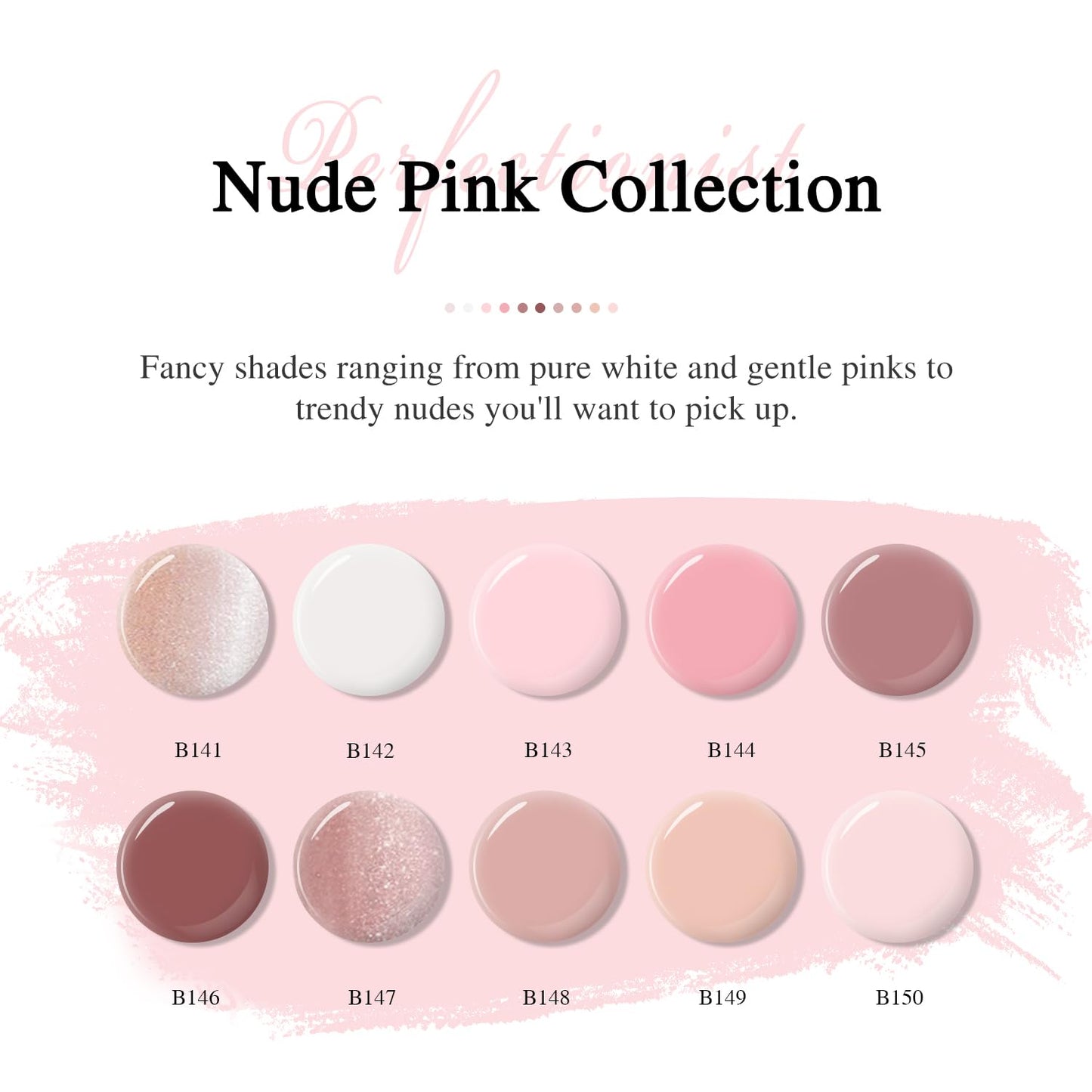 Larvall Beautpal Gel Nail Polish Set – 10 Nude & Shimmer Colors for All Seasons