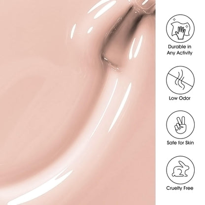 Larvall Beautpal Nude Gel Polish Set – Milky Nude Jelly Gel Polish Kit, 6×8ml, Soak-Off UV Translucent Nails J03